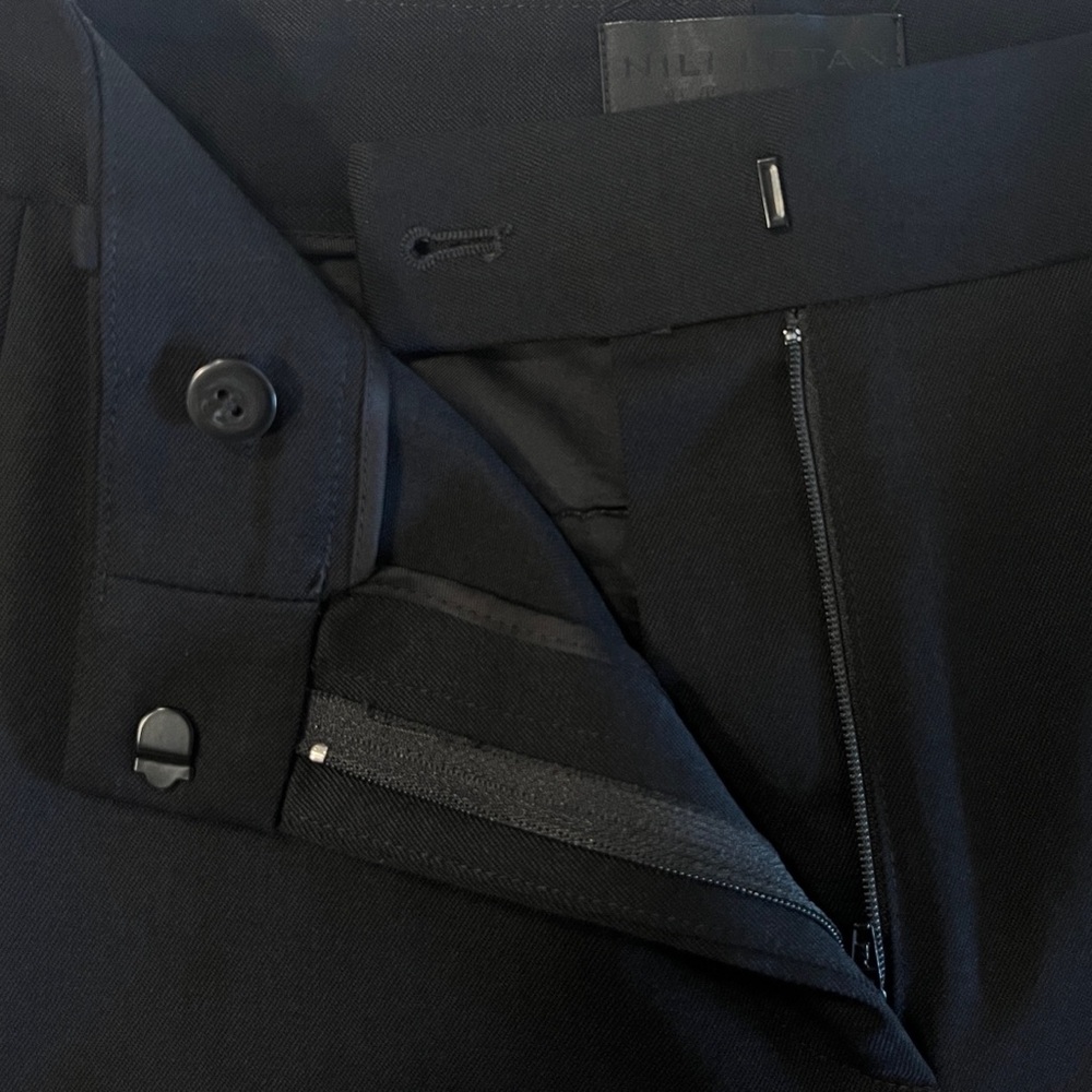 •NILI LOTAN• NWOT Black‎ Arielle High Rise Flare Leg Wool Trouser Pant Size 0 - Picture 10 of 15